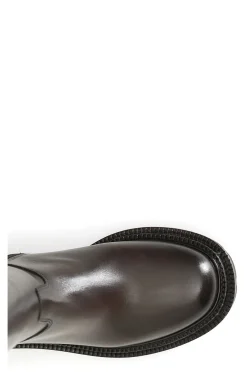 stivale in pelle con cerniera t.moro