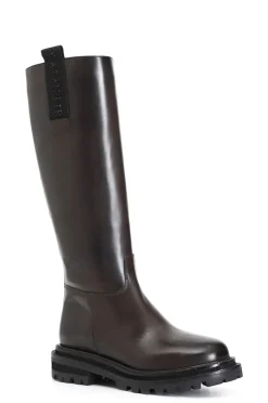 stivale in pelle con cerniera t.moro