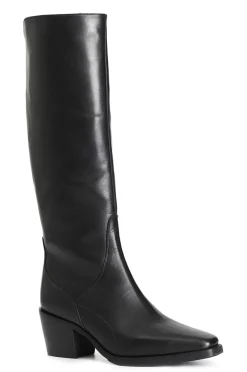 stivale in pelle nero