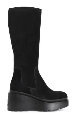 stivale in pelle scamosciata nero