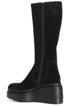 stivale in pelle scamosciata nero