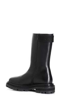 stivaletto donna in pelle nero