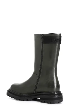 stivaletto donna in pelle verde