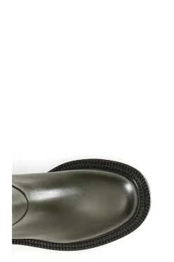 stivaletto donna in pelle verde