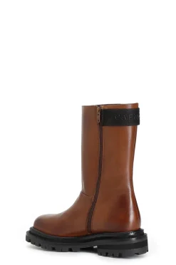 stivaletto donna in pelle cuoio