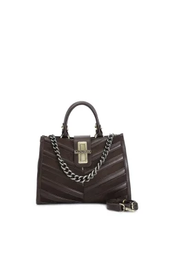 tote con applicazioni di striscie imbottite t.moro