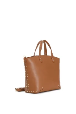 tote con applicazioni di rivetti cuoio