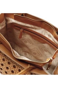 tote con intreccio nocciola