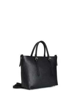 tote  in materiale granoso ed effetto suede sul quadrante davanti, attacco manic nero