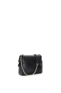 tracolla trapuntata con motivo a rombi e pattina trapuntata nero