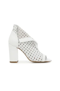 tronchetti spuntati in pelle traforata con doppio uso