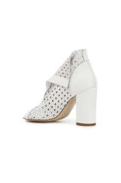 tronchetti spuntati in pelle traforata con doppio uso