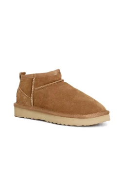 tronchetto alla caviglia in pelle scamosciata camel