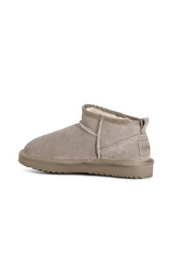 tronchetto alla caviglia in pelle scamosciata taupe