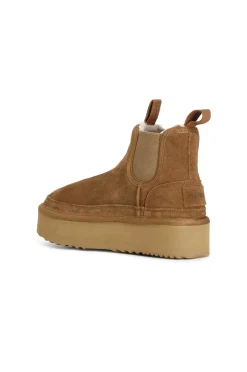 tronchetto con elastico suola alta camel