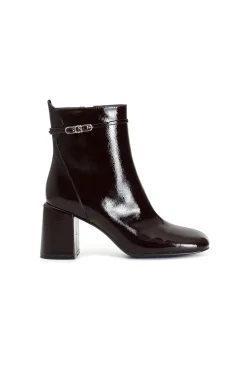 tronchetto da donna con fibbia in pelle naplak bordeaux