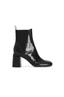 tronchetto da donna in stampa cocco nero