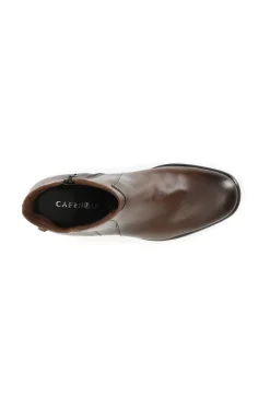 tronchetto donna in pelle con cerniera cuoio