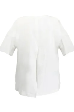 t-shirt con scritta "peace of mind" bianco