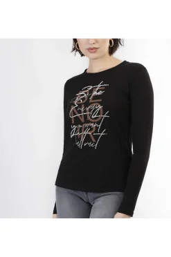 t-shirt manica lunga be noir nero