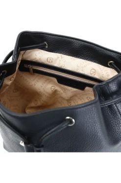 zaino con trecce e nappe nero