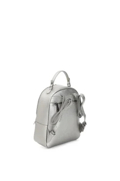 zaino trapuntato con logo in metallo canna di fucile